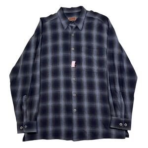 Vintage Caravan Ombre Plaid Long Sleeve Button Up Shirt Mens XL